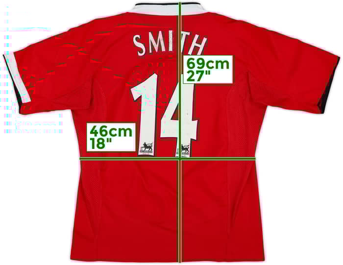 2004-06 Manchester United Home Shirt Smith #14 - 5/10 - (M)