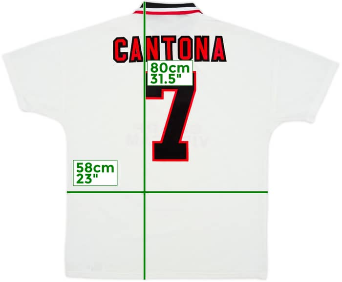 1996-97 Manchester United Away Shirt Cantona #7 - 9/10 - (XL)