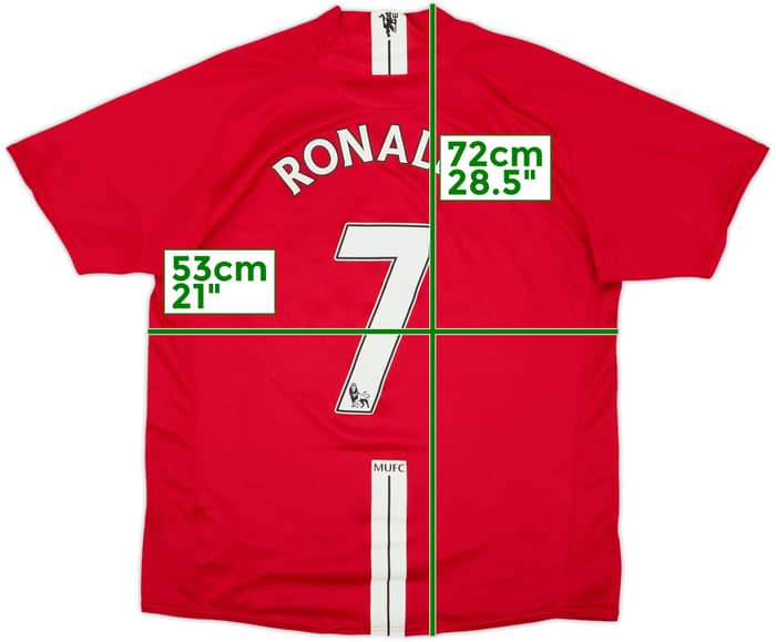 2007-09 Manchester United Home Shirt Ronaldo #7 - 7/10 - (L)