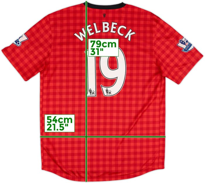2012-13 Manchester United Home Shirt Welbeck #19 - 7/10 - (L)
