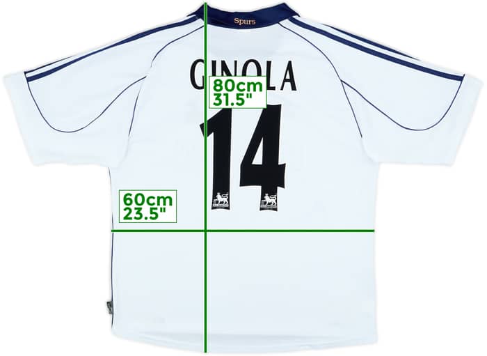 1999-01 Tottenham Home Shirt Ginola #14 - 9/10 - (XL)
