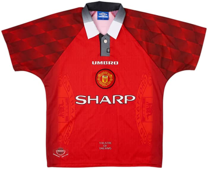 1996-98 Manchester United Home Shirt Cantona #7 - 8/10 - (M)