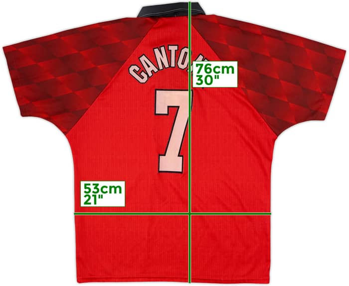 1996-98 Manchester United Home Shirt Cantona #7 - 8/10 - (M)