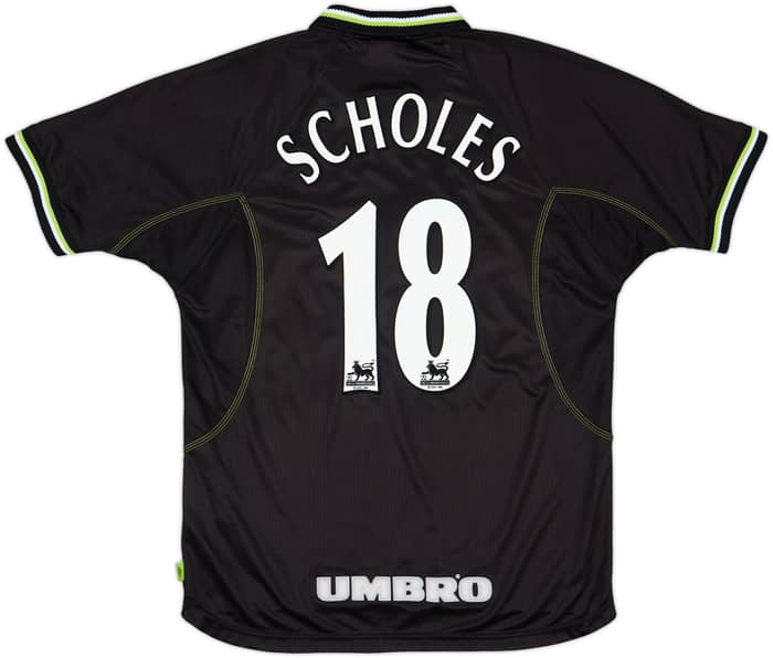 1998-99 Manchester United Third Shirt Scholes #18 - 9/10 - (L)