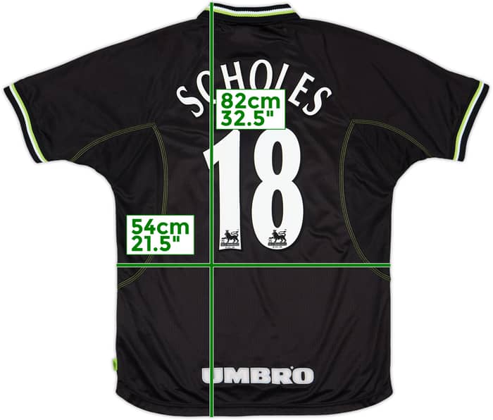 1998-99 Manchester United Third Shirt Scholes #18 - 9/10 - (L)