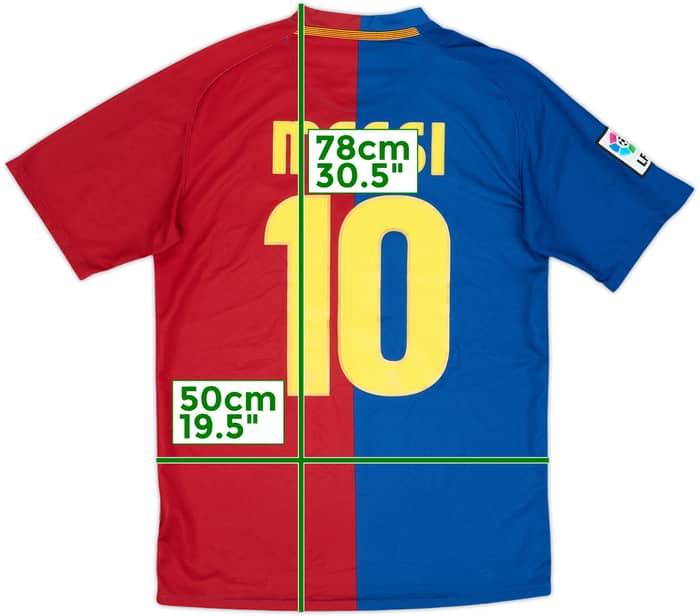 2008-09 Barcelona Home Shirt Messi #10 - 7/10 - (S)