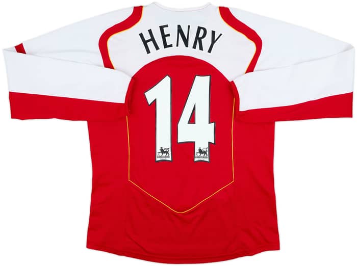 2004-05 Arsenal Home L/S Shirt Henry #14 - 9/10 - (L)