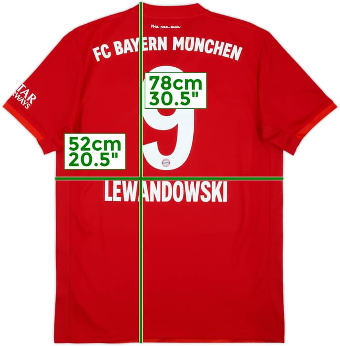2019-20 Bayern Munich Home Shirt Lewandowski #9 - 7/10 - (M)