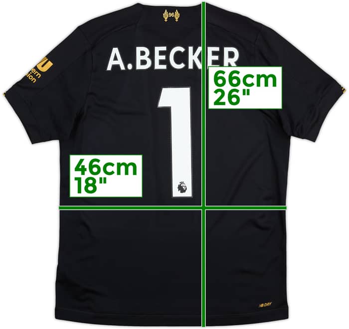 2019-20 Liverpool GK S/S Shirt A.Becker #1 - 8/10 - (XL.Boys)