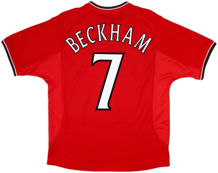 2000-02 Manchester United Home Shirt Beckham #7 - 7/10 - (M)