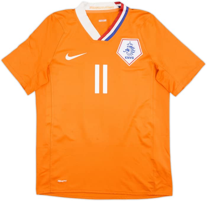 2008-10 Netherlands Home Shirt Robben #11 - 6/10 - (S)
