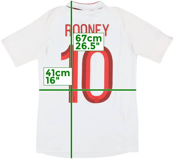 2012-13 England Home Shirt Rooney #10 - 7/10 - (XL.Boys)