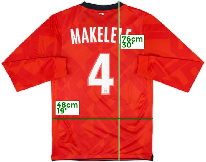 2010-12 Paris Saint-Germain '40 ANS' Player Issue Home/Third L/S Shirt Makelele #4 - 8/10 - (M)