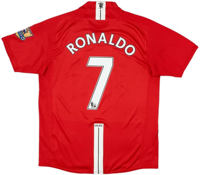 2007-09 Manchester United Home Shirt Ronaldo #7 - 9/10 - (M)