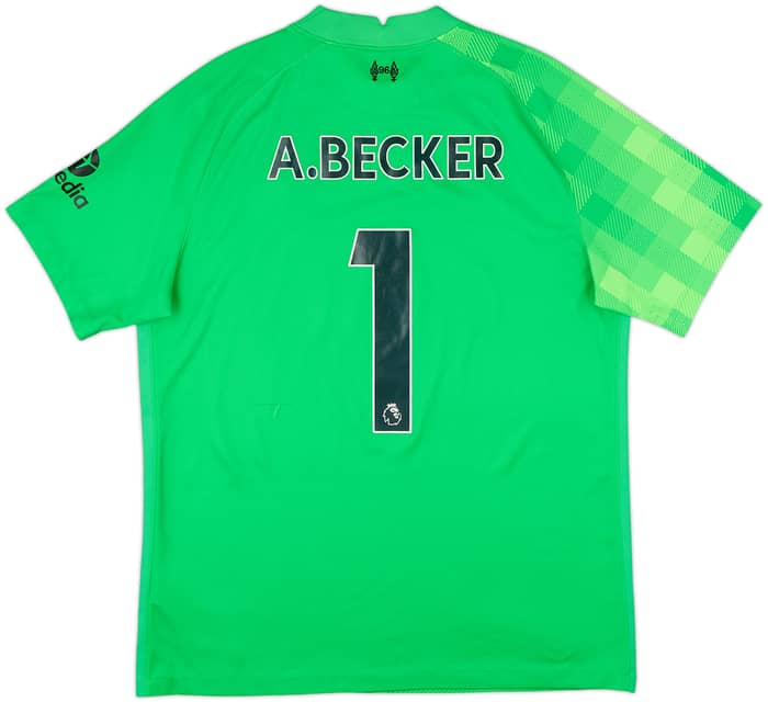2021-22 Liverpool GK S/S Shirt A.Becker #1 - 8/10 - (L)