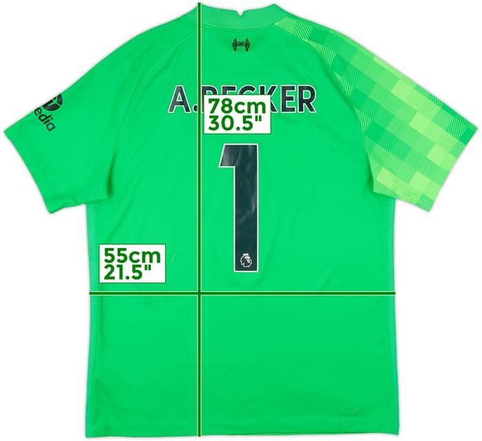 2021-22 Liverpool GK S/S Shirt A.Becker #1 - 8/10 - (L)