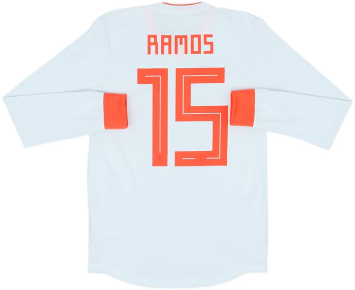 2018-19 Spain Player Issue Away L/S Shirt Ramos #15 - 8/10 - (S)