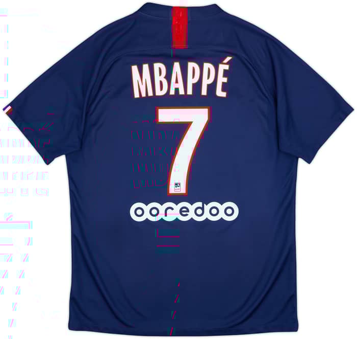 2019-20 Paris Saint-Germain Home Shirt Mbappe #7 - 8/10 - (L)
