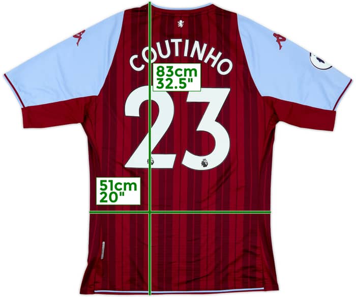 2021-22 Aston Villa Home Shirt Coutinho #23 - 8/10 - (3XL)