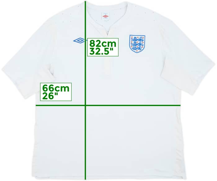 2010-11 England Home Shirt - 7/10 - (3XL)