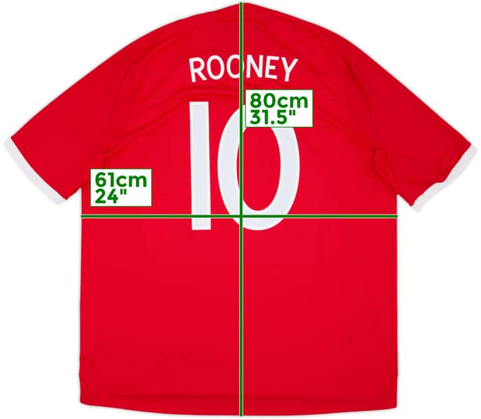 2010-11 England Away Shirt Rooney #10 - 6/10 - (XXL)