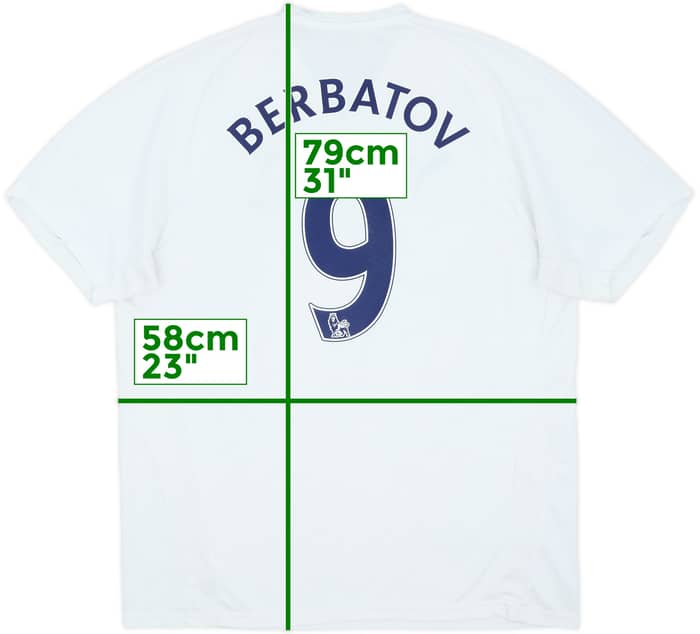 2007-08 Tottenham Home Shirt Berbatov #9 - 7/10 - (XXL)