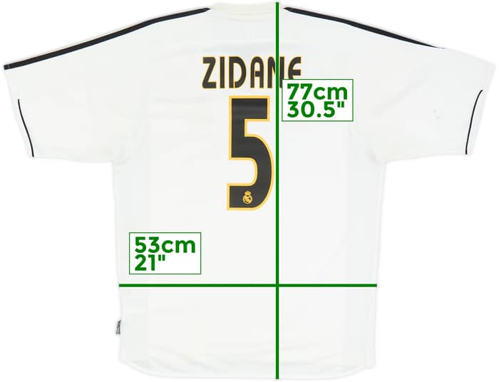 2003-04 Real Madrid Home Shirt Zidane #5 - 6/10 - (M)