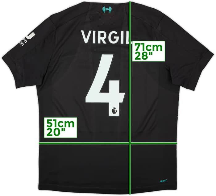 2019-20 Liverpool Third Shirt Virgil #4 - 7/10 - (M)