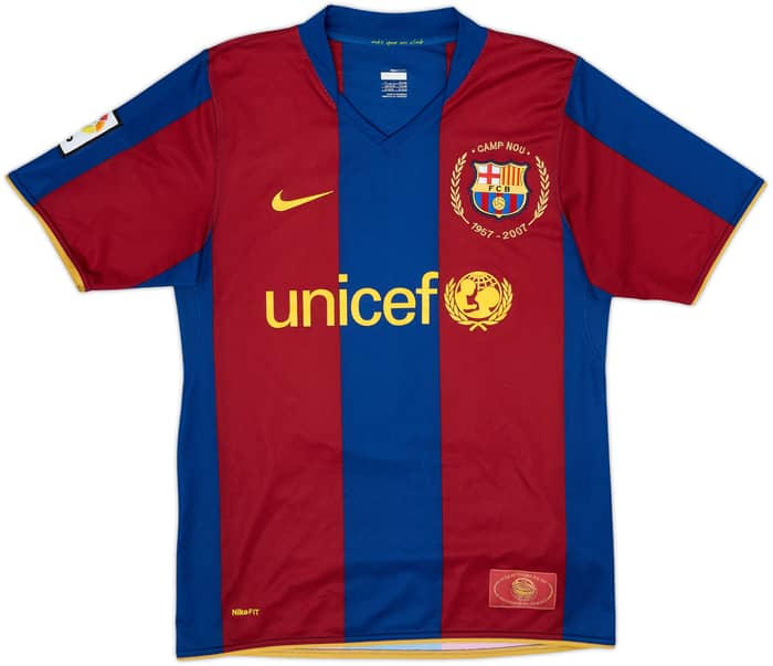 2007-08 Barcelona Home Shirt Ronaldinho #10 - 8/10 - (S)