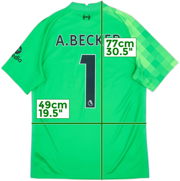 2021-22 Liverpool GK Shirt A.Becker #1 - 8/10 - (M)