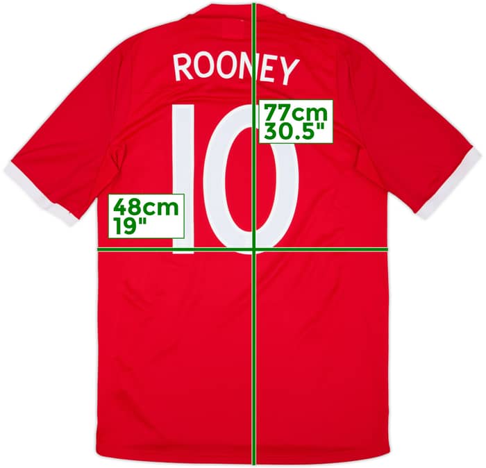 2010-11 England Away Shirt Rooney #10 - 10/10 - (M)