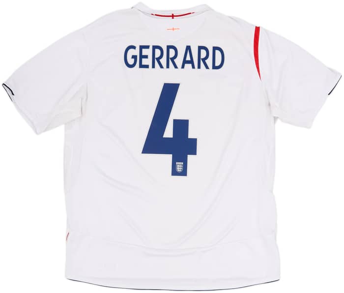 2005-07 England Home Shirt Gerrard #4 - 6/10 - (XXL)