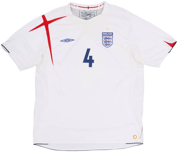 2005-07 England Home Shirt Gerrard #4 - 6/10 - (XXL)