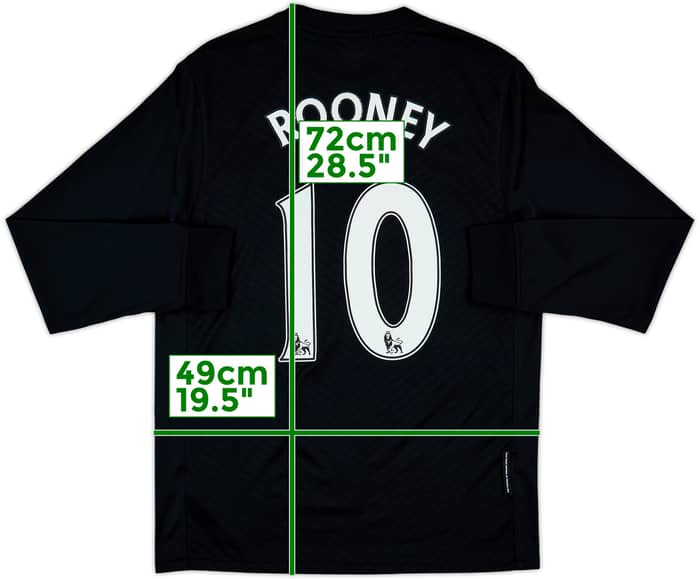 2009-10 Manchester United Away L/S Shirt Rooney #10 - 6/10 - (S)
