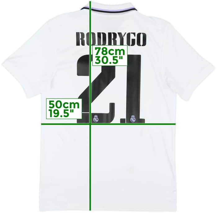 2022-23 Real Madrid Home Shirt Rodrygo #21 - 7/10 - (M)
