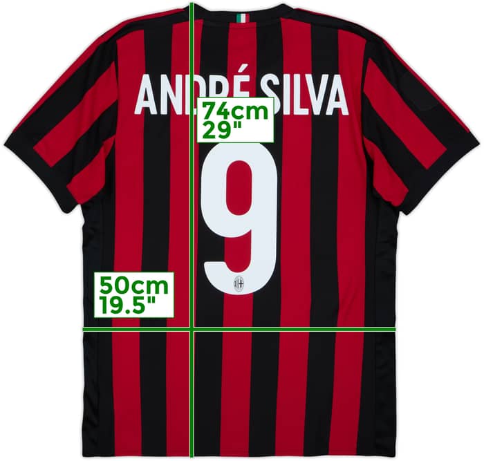 2017-18 AC Milan Home Shirt Andre Silva #9 - 6/10 - (M)