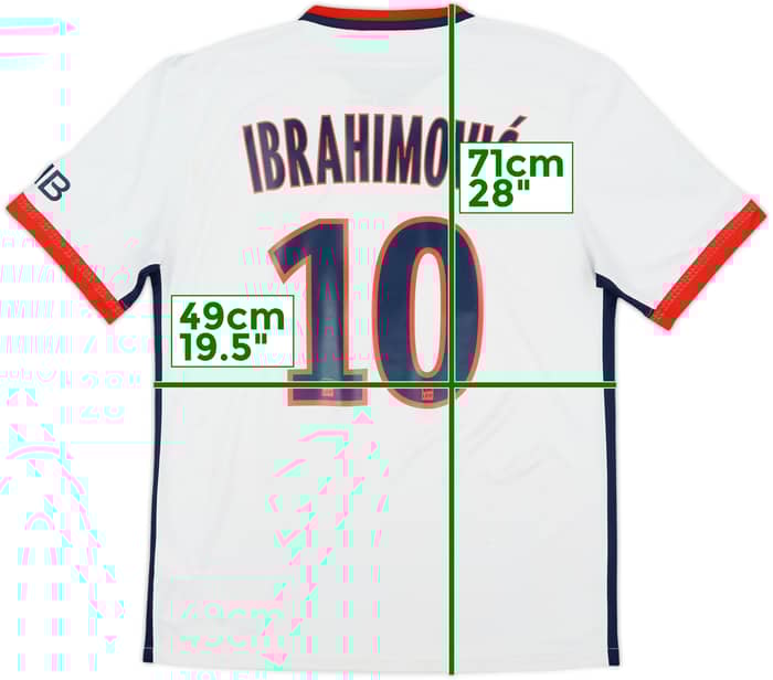 2015-16 Paris Saint-Germain Away Shirt Ibrahimovic #10 - 8/10 - (M)