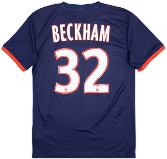 2013-14 Paris Saint-Germain Home Shirt Beckham #32 - 6/10 - (S)