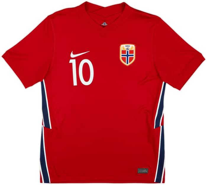 2020-22 Norway Home Shirt Odegaard #10 - 9/10 - (S)
