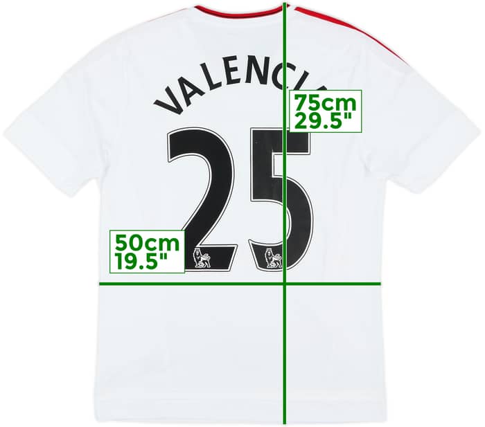 2015-16 Manchester United Away Shirt Valencia #25 - 7/10 - (M)