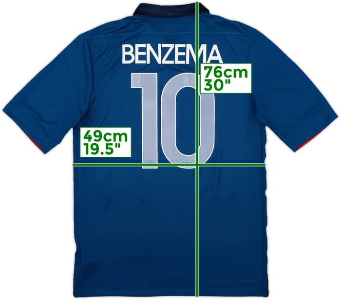 2011-12 France Home Shirt Benzema #10 - 7/10 - (M)