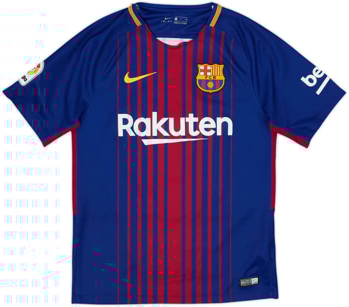 2017-18 Barcelona Home Shirt Suarez #9 - 6/10 - (S)