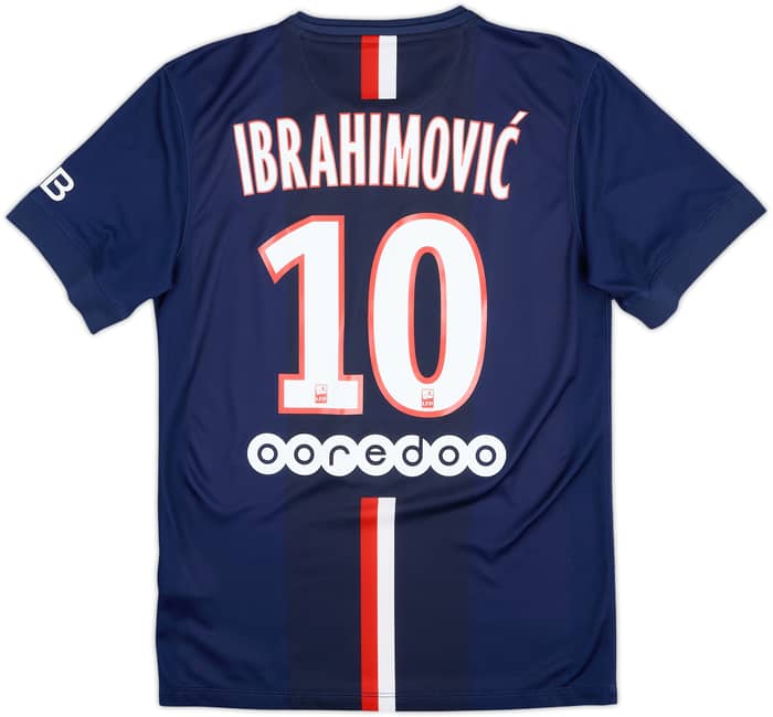 2014-15 Paris Saint-Germain Home Shirt Ibrahimovic #10 - 6/10 - (S)