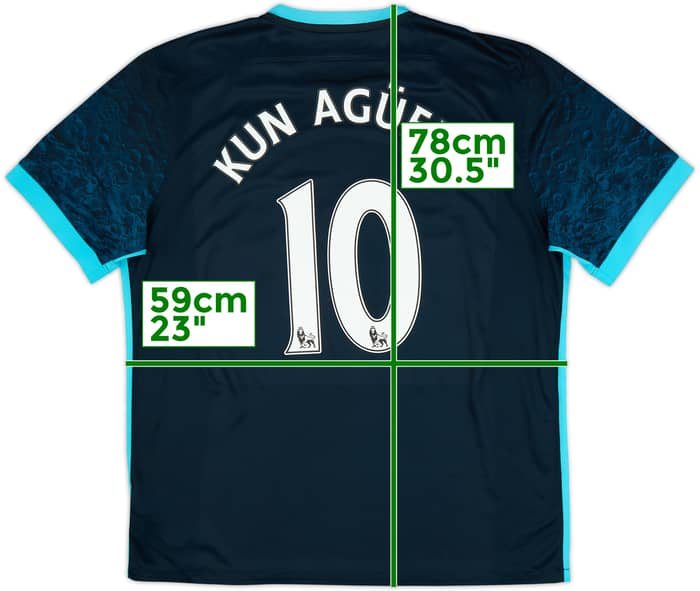Camiseta de visitante del Manchester City 2015-16 Kun Aguero #10 - 6/10 - (XL)