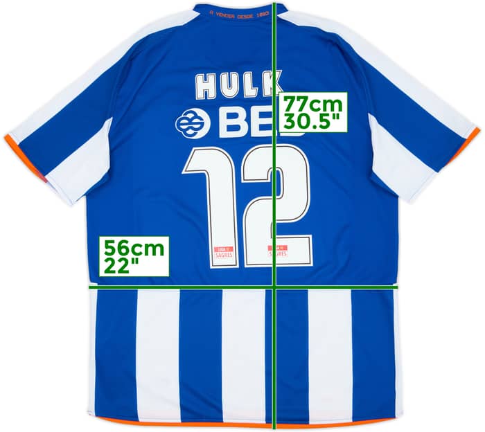 2008-09 Porto Home Shirt Hulk #12 - 6/10 - (L)