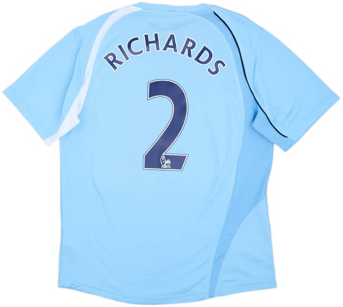 2008-09 Manchester City Home Shirt Richards #2 - 8/10 - (L)