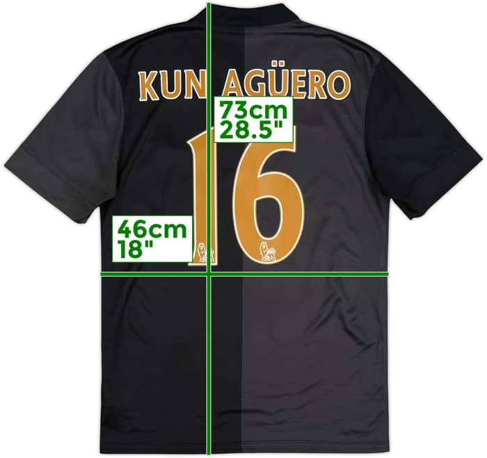 Camiseta de visitante del Manchester City 2013-14 Kun Aguero #16 - 8/10 - (S)