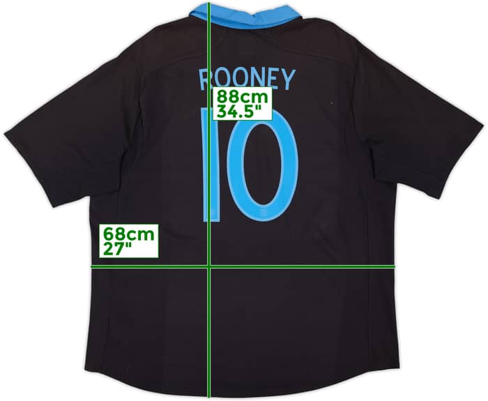2011-12 England Away Shirt Rooney #10 - 8/10 - (4XL)