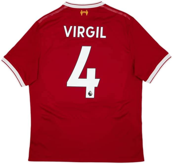 2017-18 Liverpool 125 Years Home Shirt Virgil #4 - 6/10 - (M)