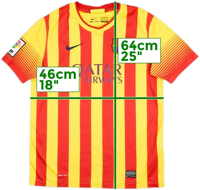 2013-15 Barcelona Away Shirt - 9/10 - (XL.Boys)
